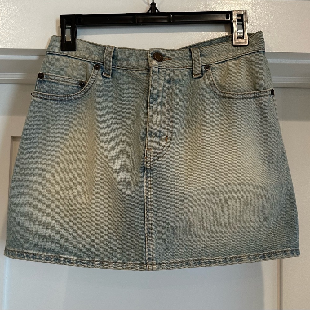 YSL denim mini skirt